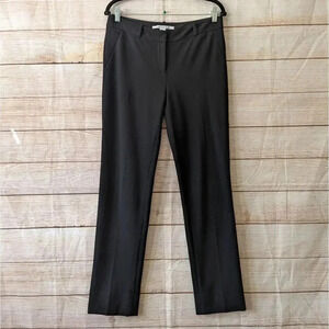 Diane von Furstenburg Size 8 Ponte Knit Dress Pants Black Stretchy Slim St Leg.